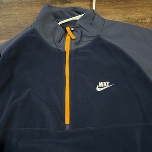 Men’s Nike Navy and Orange 1/4 Zip